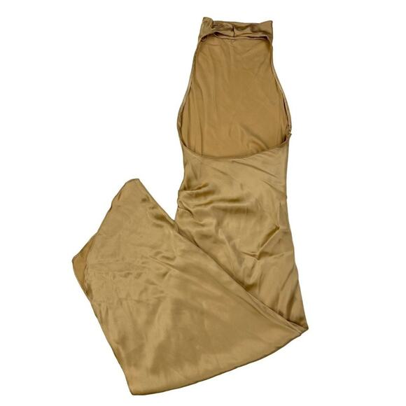 Amanda Uprichard - Samba Halterneck Gown in Gold - Picture 2 of 4